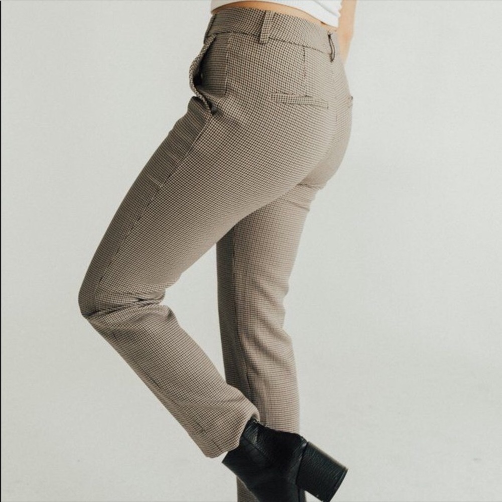 CJLA Angel Checkered Slacks - Brown
